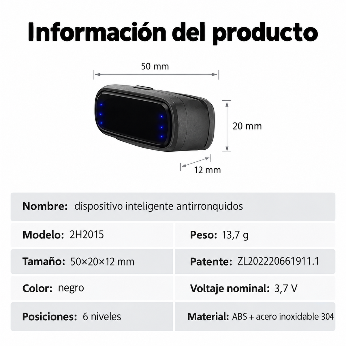 Corrector Eléctronico Antirronquidos